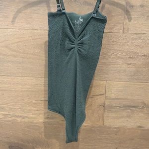Green Intimate Free People Ruched One Piece
